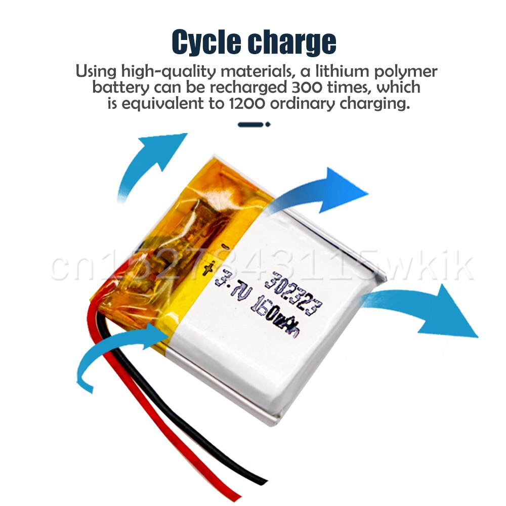 302323 032323 3.7V 160Mah Lithium Polymeer Oplaadbare Batterijen Voor Gps MP4 Led Smart Horloge Bluetooth Headset Li-po Li Ion Mobiele