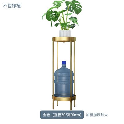 Nordic Metal Plant Stand 2-tire Gold Flower Metal Stand Office Home Iron Plant Stand White Metal Garden Decors Metal Shelves: Gold 30x90cm