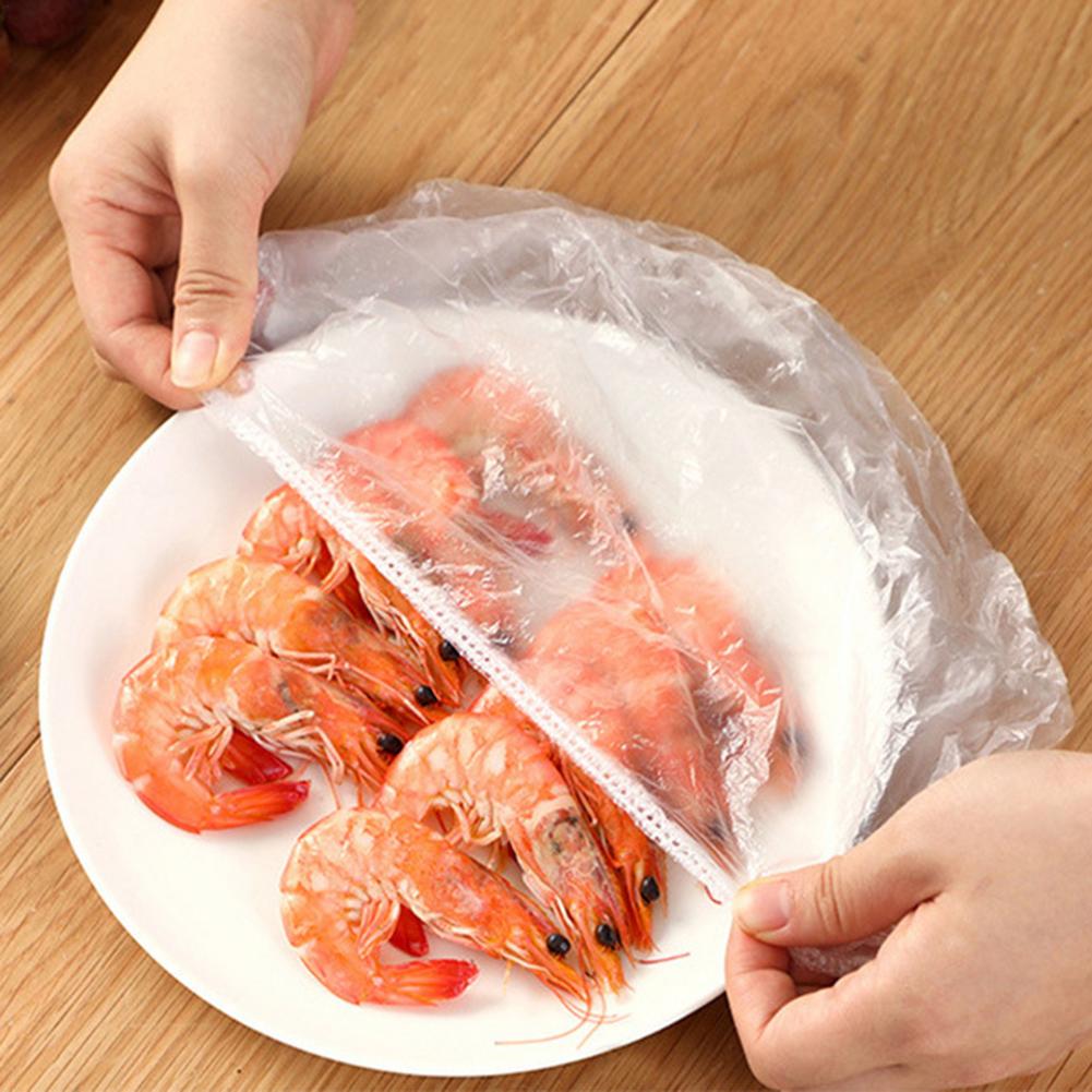 Cubiertas de almacenamiento de alimentos para exteriores, envolturas para platos, cuencos reutilizables y limpios, elásticos, fuertes y duraderos, 50/100 piezas