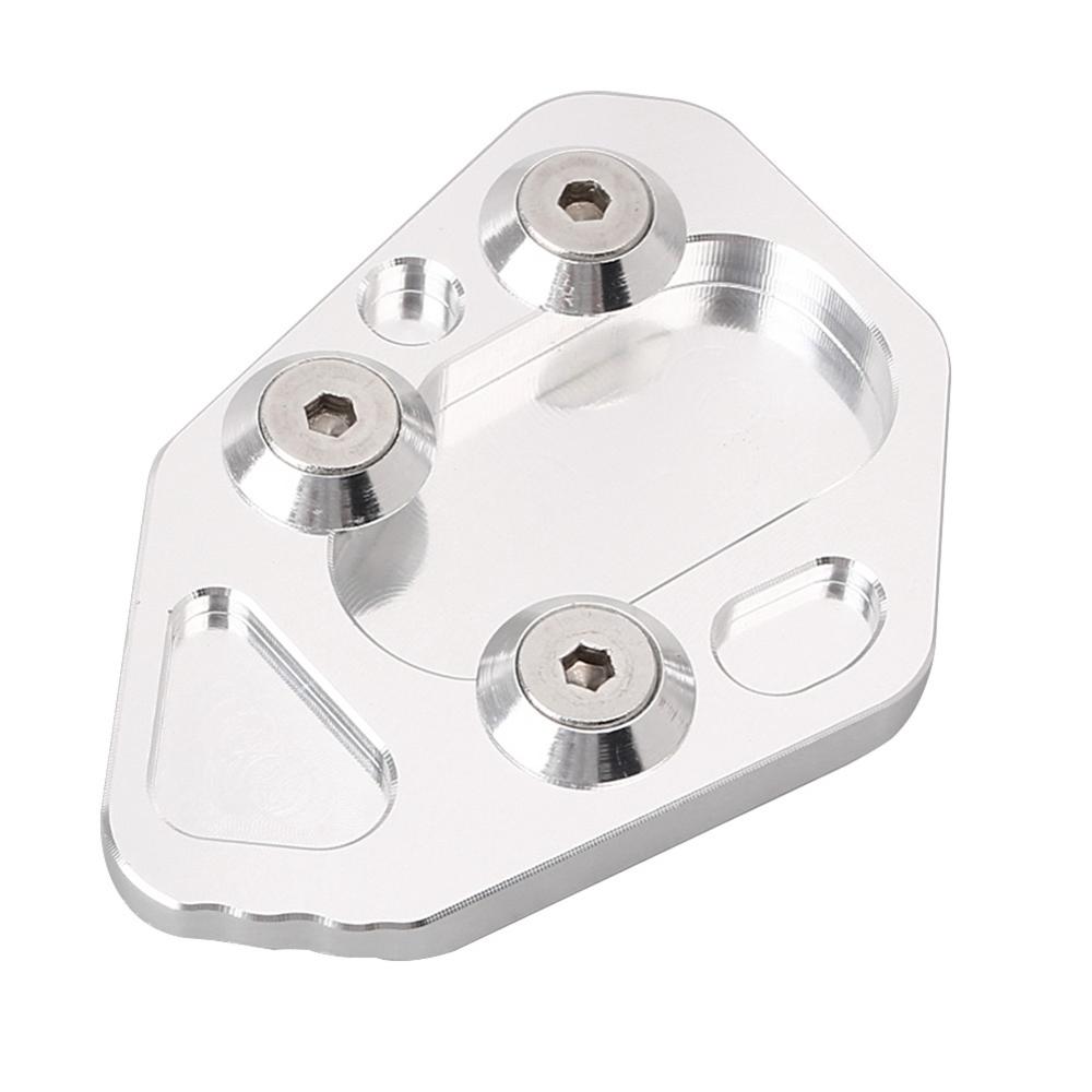 Motorfiets Kickstand Voet Side Stand Extension Pad Ondersteuning Plaat Voor Bmw F800R & HP2 Sport & R1200S 05-08: Zilver