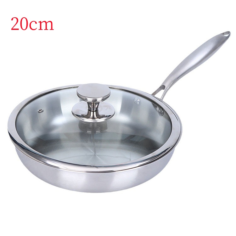 Sartén alemana de acero inoxidable 316, plancha dorada de titanio, freidora antiadherente, sartén para freír para uso en llamas abiertas con tapa: Morado