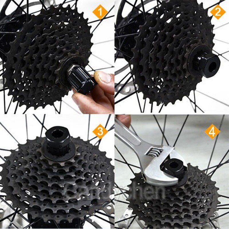 Mountain Bike Disassembly Flywheel Shaped Lock Maintenance Mountain Ring Black Remover Freewheel Bike Screw Cassette Tool socket
