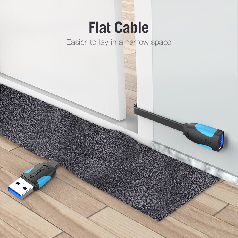 Vention usb 3.0 kabel super speed usb forlængerkabel han til hun 0.5m 1m 1.5m 2m 3m usb 2.0 datasync overførsel forlængerkabel