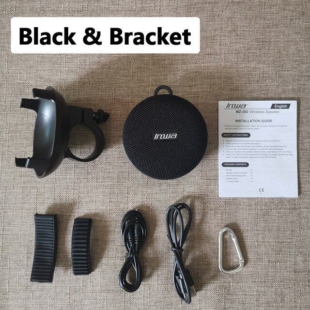 10W Fiets Kolom Waterdichte Douche Speaker Boombox Soundbar Draagbare Fietsen Bluetooth Speaker Akoestiek Geluid Woofer Handen: Balck