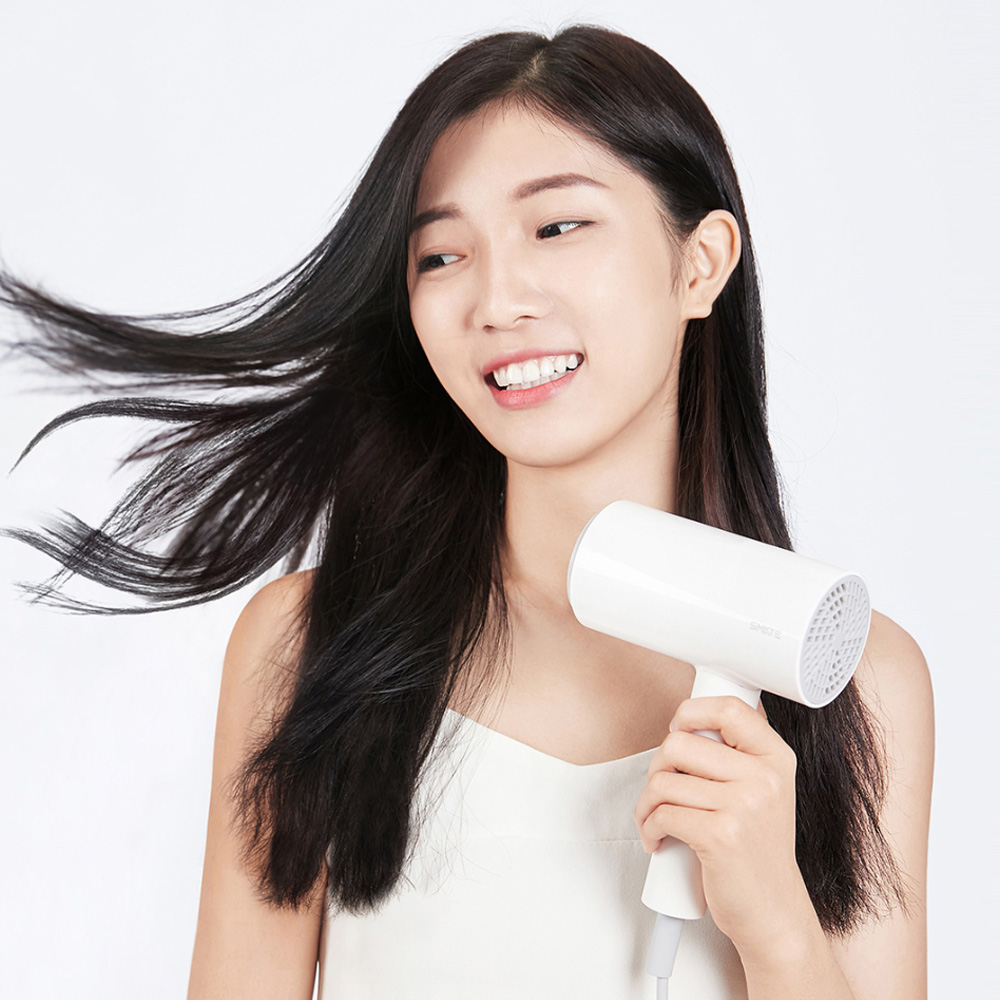 Xiaomi Smate Hair Dryer 1800W Hairdryer 3 Gears Negative Ions Dual-layer Air Intake Net Overheating Quick-drying Hair Tools 220V