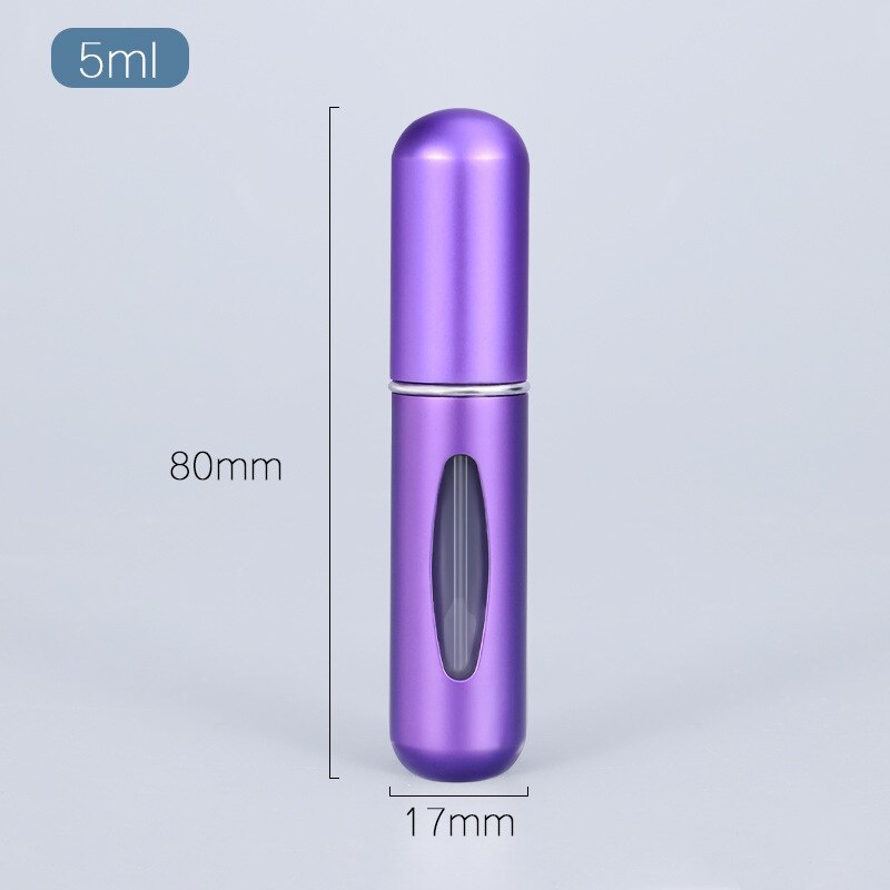 5ml Parfüm Zerstäuber Tragbare Flüssigkeit Container Für Kosmetik Mini Aluminium Spray Alcochol Leere Flasche Nachfüllbar Für Reisen: Matte purple