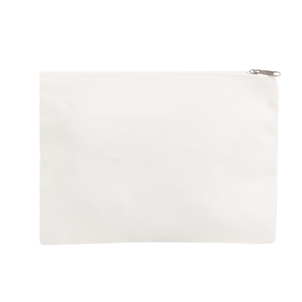 Diy blank kosmetisk make up toiletartikler lynlås taske  (12 pakke) bomuld lærred