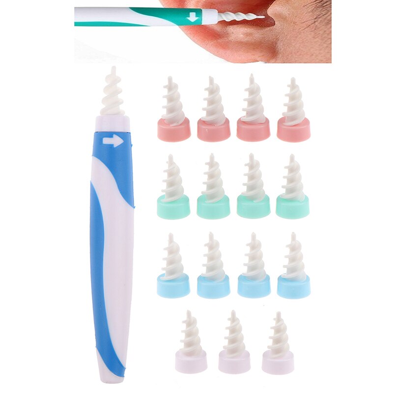 16 Tips Earpick Ear Wax Remover Spoon Oorsmeer Cleaner Gehoorapparaat Oor Care Tools