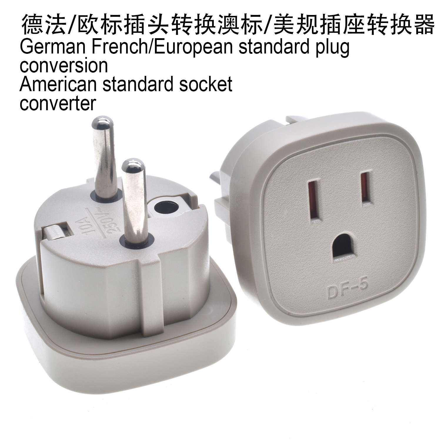 EU Stecker Adapter EU Reise Adapter Konverter 2Stifte Buchse AU China Australien Neuseeland Zu EU Russland AC Steckdose: Armee Grün