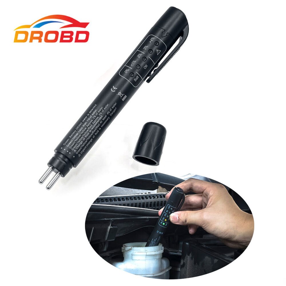 Remvloeistof Tester Pen 5 Led Auto Voertuig Auto Automotive Testing Tool Voor DOT3/DOT4 Voertuig Gereedschap Diagnostische Hulpmiddelen