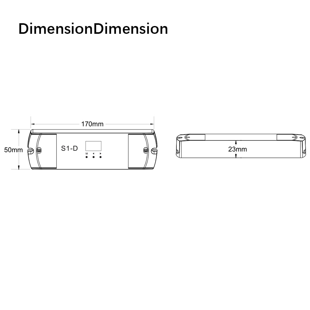 AC100-240V 288W 2 Channel Triac DMX Dimmer, Dual channel output Silicon DMX 512 controller S1-D