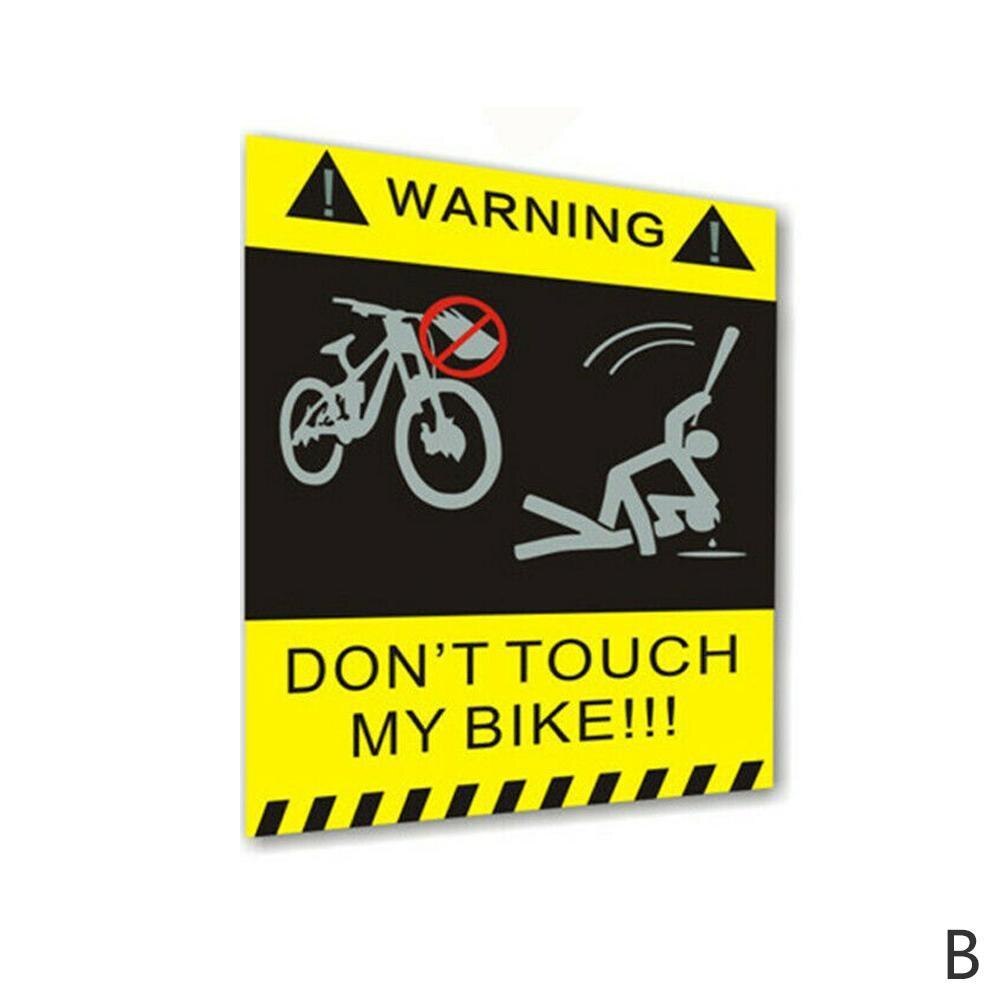 Pegatina de advertencia para bicicleta de un solo vehículo, accesorios de bicicleta, pegatina decorativa para bicicleta de montaña, Marco reflectante, decoración para bicicleta, adhesivo para bicicleta Ar P2E9: B