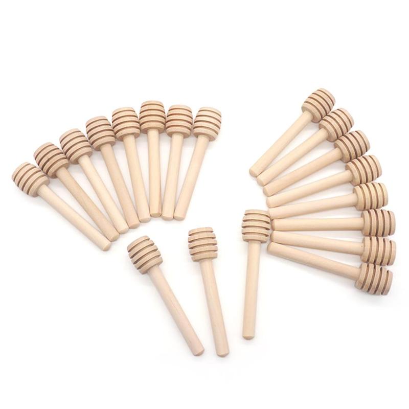 24 piezas Mini Dippers de miel de madera vajilla café leche té agitador palos cuchara utensilios de cocina: 24PCS