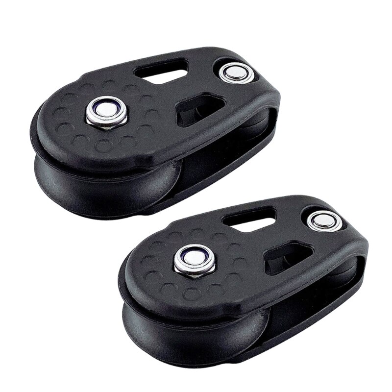 2pcs Nylon Kayak Boat Rope Pulley Block Marine Sheave Lifting Anchors Wheel Accessories Sailing Dinghy Hardware