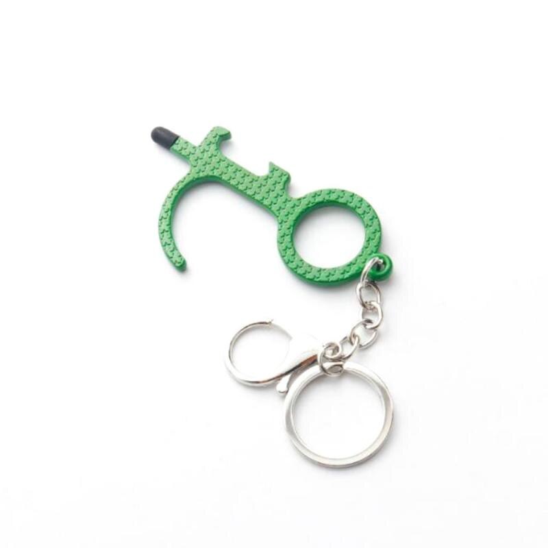 Anti Contact Door Opener No Touch Key Door Opener Keychain Anti-Touch Door Handle Elevator Artifact Key Button Tool: 10