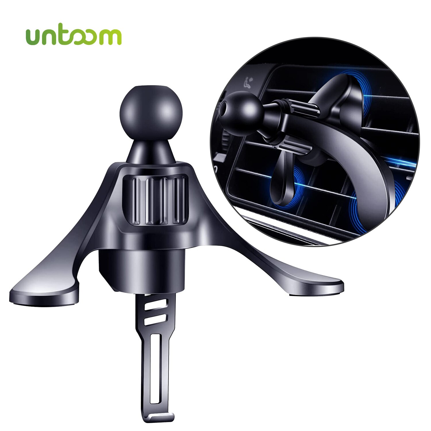 Untoom Car Phone Holder Base Universal 17mm Ball Head for Round Shape Car Air Vent Clip Magnetic Gravity Car Mount Phone Stand