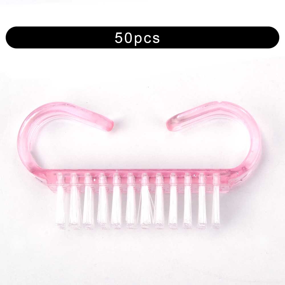 Reinigung Nagel Pinsel Nail art UV Gel Entfernen Maniküre Pediküre Werkzeug Kunststoff Finger Pflege Staub Sauber Griff Make-Up Waschen Für Frauen: Black