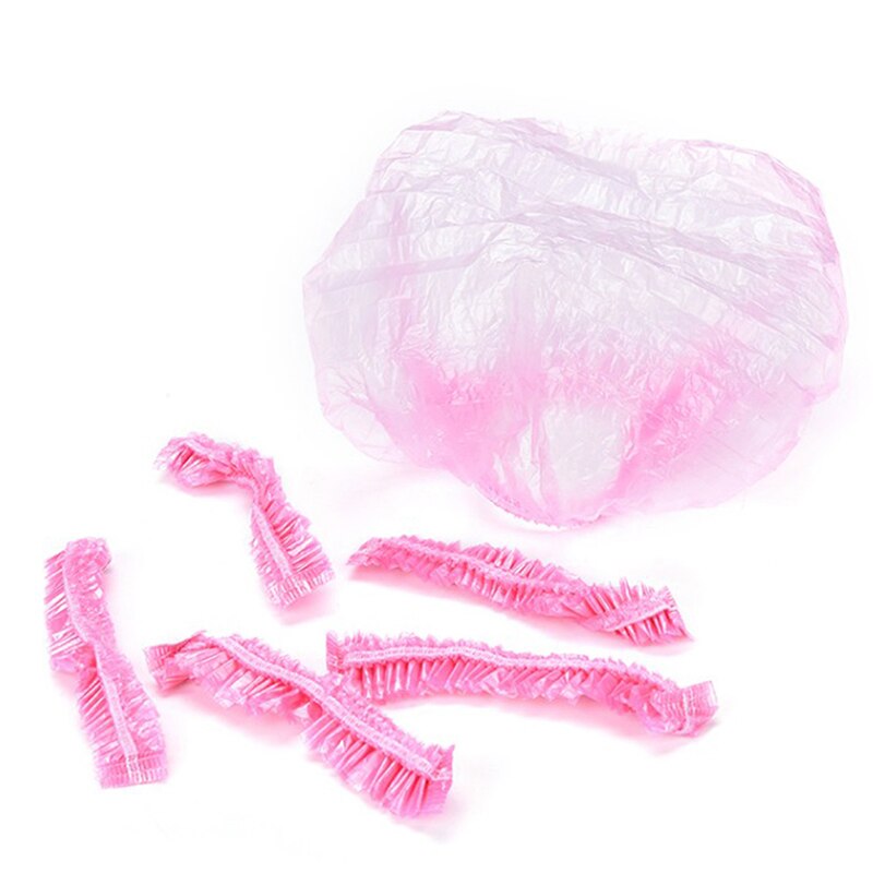 100 stücke Einweg Dusche Kappen Haarnetz Gastronomie strecken Hütte Spa Haar Salon Hotel eins-aus bat elastisch Dusche Hütte 32-70cm