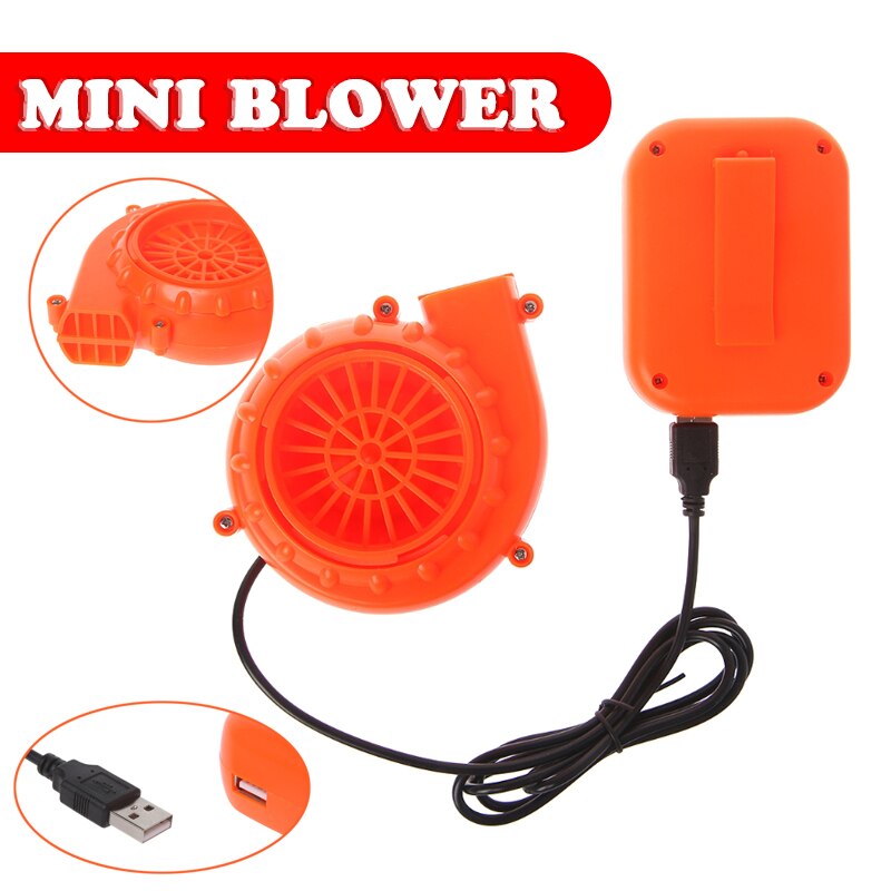 Electric Fan Air Blower Mini USB Powered Blower for Inflatable Toy Doll Costume Battery Powered Air Blower