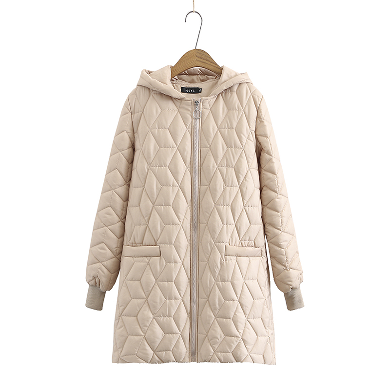 Abrigo de para mujer, Parka fina informal a prueba de viento, chaquetas largas con capucha para mujer, de Primavera y otoño,