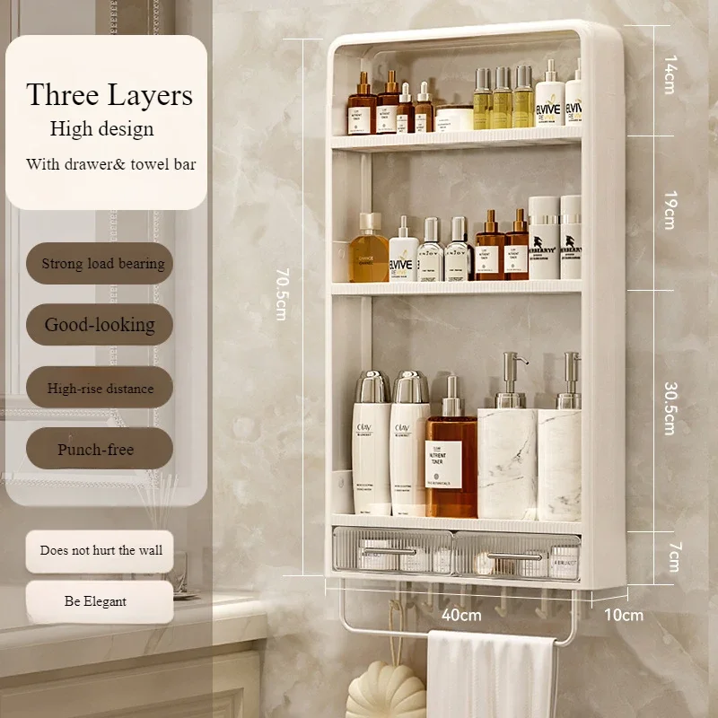 Wall Mounted Storage Shelves Kitchen Cabinet Seasoning Sorting Rack Bathroom Organizer Shelf Home Miscellaneous Storage Racks: army green