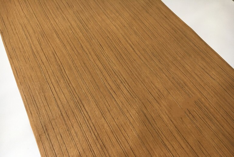 Technical Thai Teak Wood Engineering Veneer E.V. Straight Grain Striped Q/C 50cm x 250cm