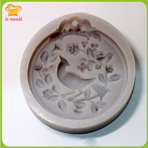 Lxyy the bird vine aromaterapi silikonform fondantverktyg tvålform gipsform lera