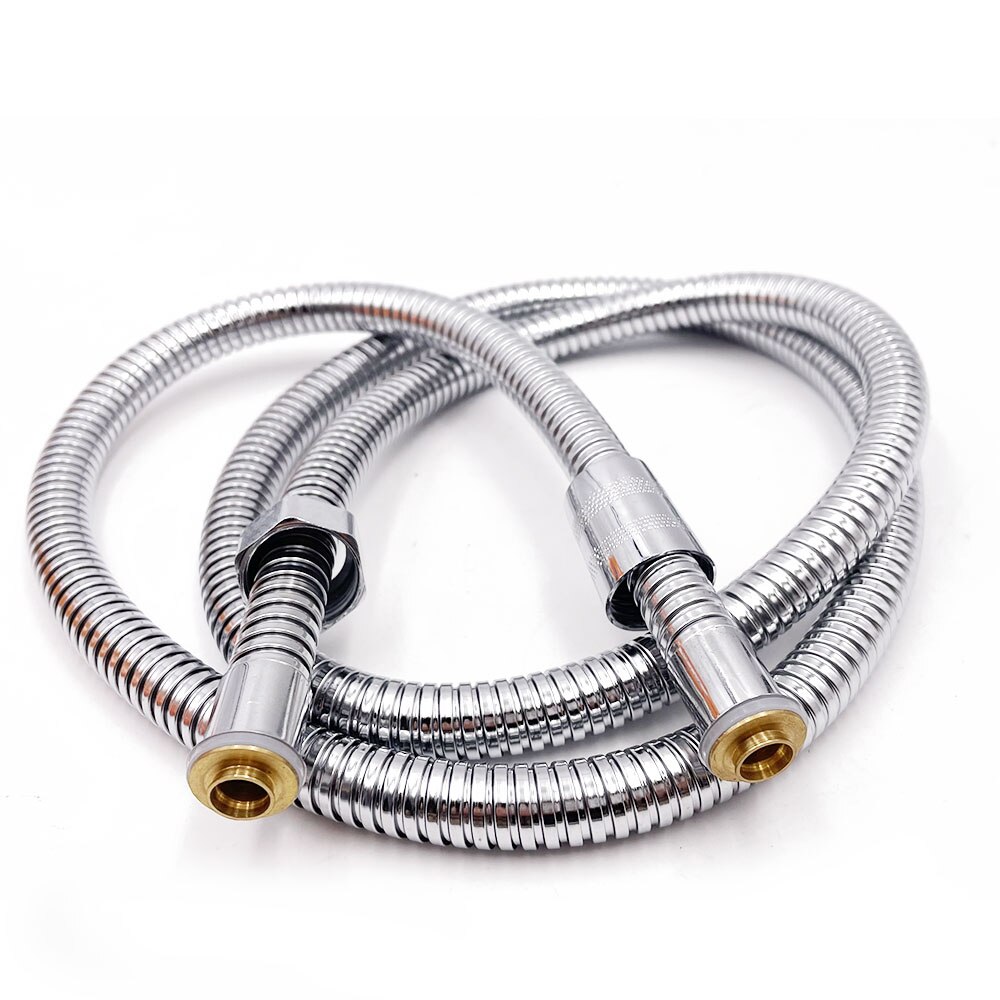 Stainless Steel Flexible Shower Hose Long Bathroom Shower Water Hose Extension Plumbing Pipe Pulling Tube Bathroom Accessories