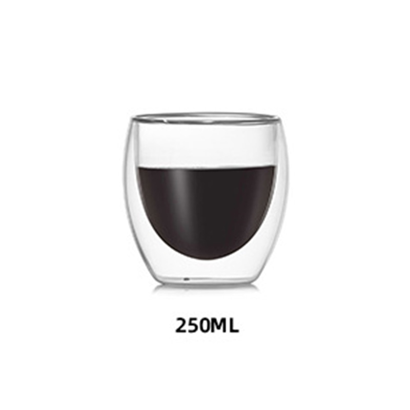 Taza térmica de doble capa resistente al calor, vaso en forma de huevo para beber café, Cocina, tazones, -V12: 250ml