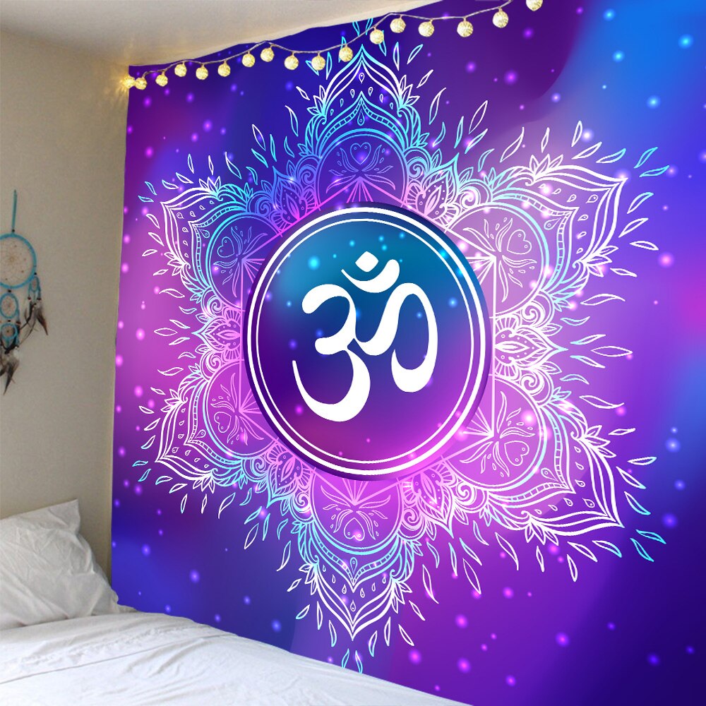 Explosieve Indische Mandala Polyester Gedrukt Tapestry Scène Decoratie Doek Strand Handdoek Meerdere Maten Optioneel