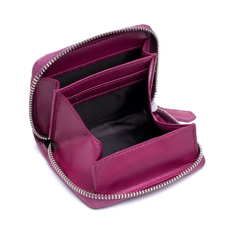 Lederen Credit Card Portemonnee Rfid Rits Portemonnee Cash Pocket Organizer Houder A69C