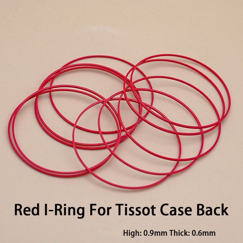 Red Gasket I-Ring 33-42MM Plastic Gasket Suitable For Tissot Watch Case Bottom Cover T035 Couturier 1853 Original Other