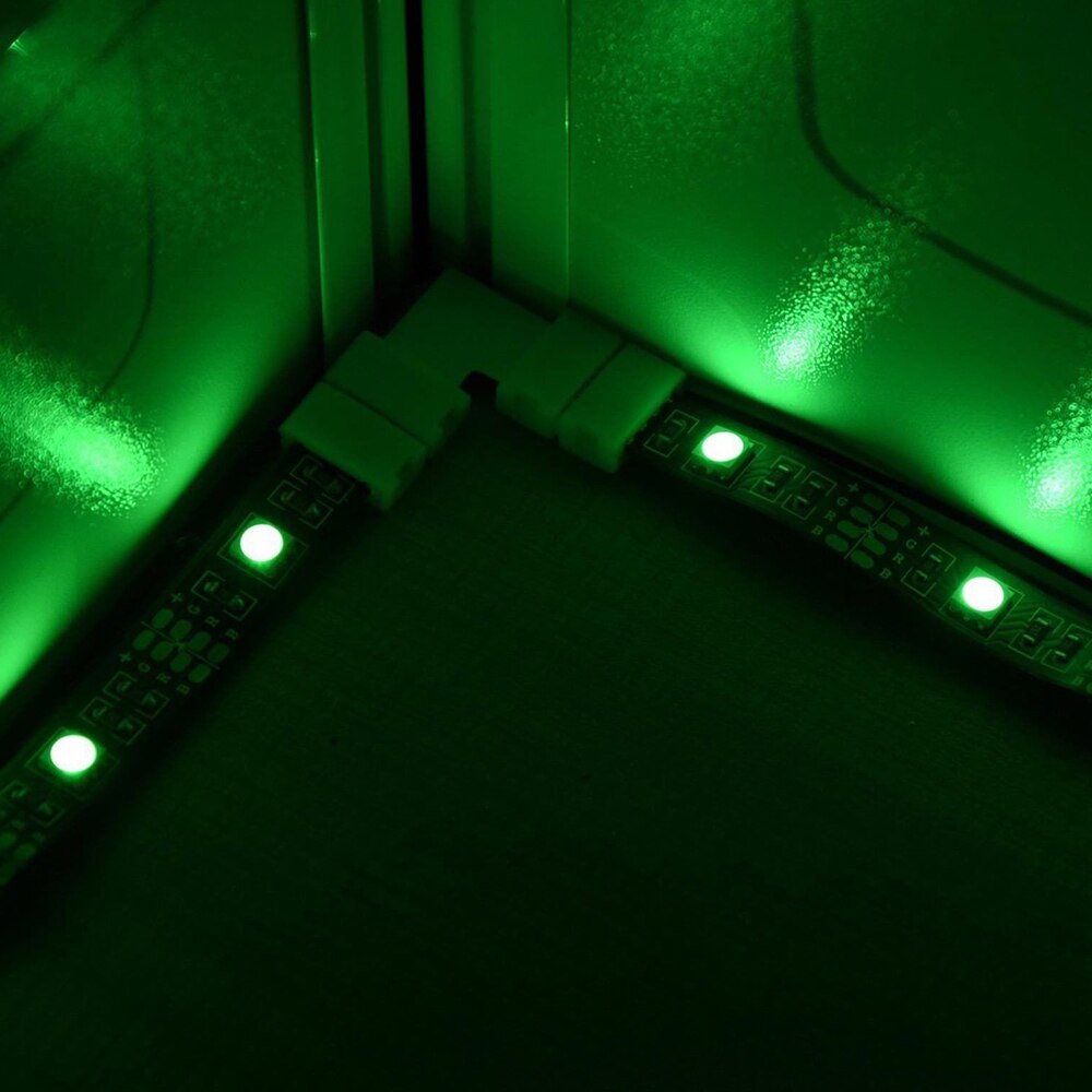 10 teile/satz LED Streifen Anschlüsse L bilden 4 Stifte RGB LED Streifen Stecker Schnell Splitter Anschluss Ecke Rechten Winkel