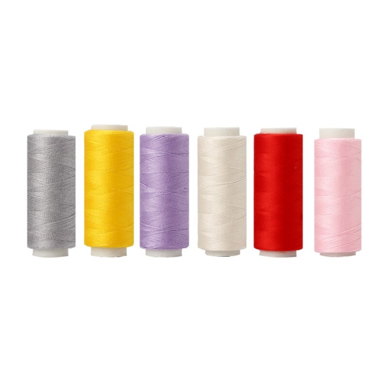 Bobbins Sewing Thread Kits 12 Colors Sewing Supplies for Hand &amp; Machine Sewing Polyester Spools Quilting Thread Q1FD