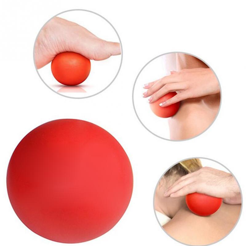 Fitness Massage Ball Hockey Lacrosse Ball Rubber Gym Cross Fit Workout Reaction 64mm Trigger Point Relaxation Yoga Stress Relief