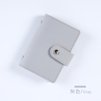 Vrouwen 26 Kaarten Slanke Pu Lederen Id Credit Card Functie 26 Kaart Kaarthouder Credit Kaarthouder Pasjeshouder Porte carte: GRAY