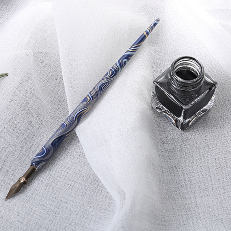 Escritura artesanal de madera pluma de inmersión antigua soporte para bolígrafo de caligrafía oblicua herramienta de caligrafía de tinta