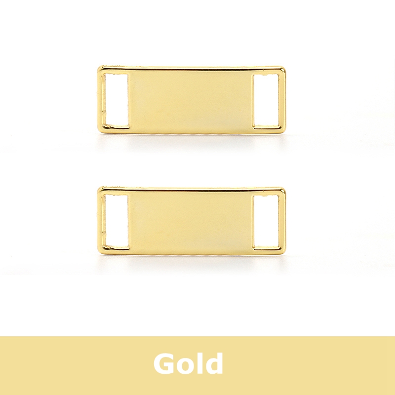 A-J01 Schnürsenkel Schnalle Schuhe Dekorationen Sneaker Bausätze Metall Schnalle Stilvolle und Geeignet für Alle Arten von Flache Schnürsenkel 15 Farben: Gold