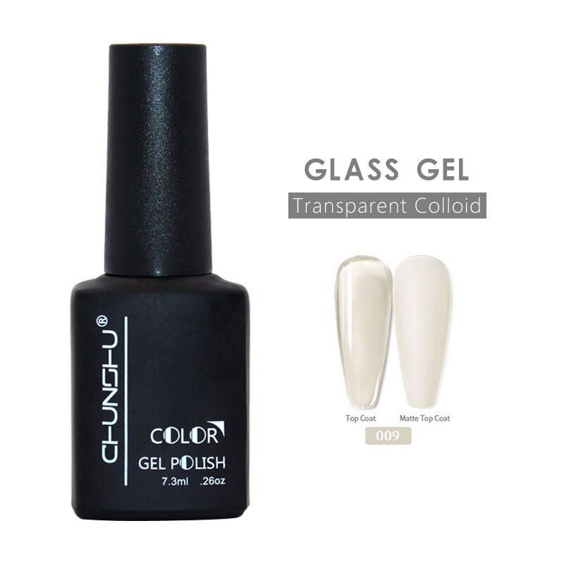 Ankomster vaktelegg semi-permanant uv gel neglelakk gjennomsiktig kolloid bløtlegging av nails art manikyr for toppstrøk 12ml gjør det selv: Glassgel -09