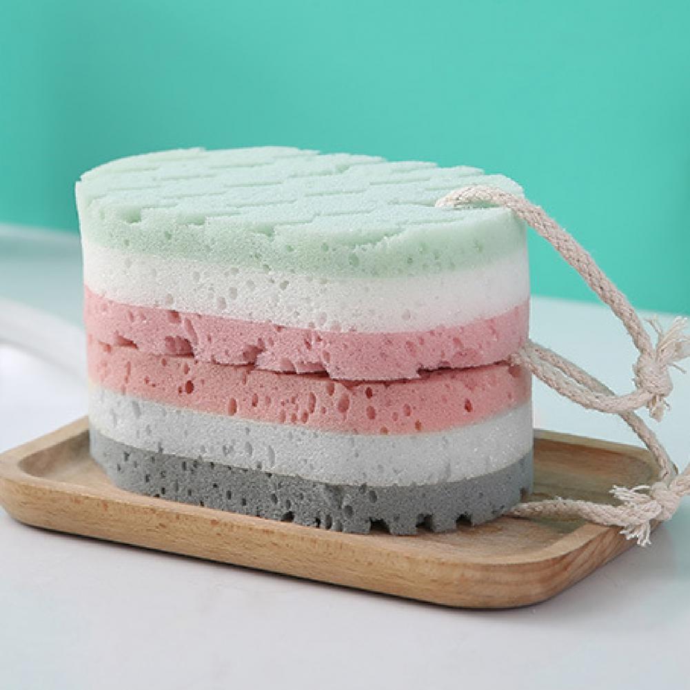 Scrub Sponges Water Absorption Quick Dry Deep Cleaning 3 Colors Cleaning Loofahs Sponge for Home Bathroom Products
