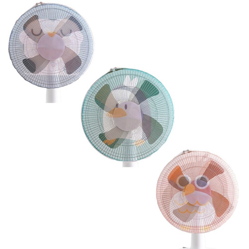 Home Use White Electric Fan Covers for Baby Kids Finger Protector Safety Mesh Nets Cover Fan Guard Home Office Dust Cover