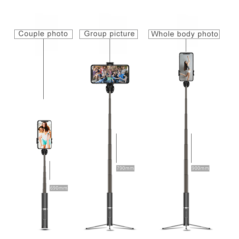CYKE H1 Bluetooth Selfie Stick Portable Handheld Smart Phone Camera Tripod with Wireless Remote For iPhone Samsung Huawei xiaomi