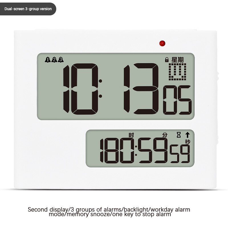 TIMESS Small alarm clock timer electronic alarm clock can adsorb snooze function Humidity temperature control alarm clock