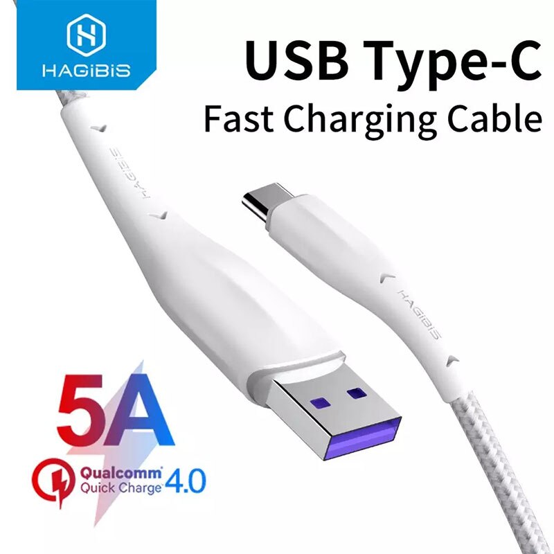 Hagibis USB Typ C Kabel für Samsung S10 S9 5A 40W Schnelle Ladung USB-C Lade Draht USB C Kabel für Xiaomi mi9 Redmi note7 Huawei