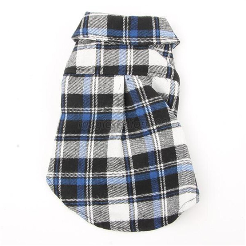 Newly Dog Pet Plaids Shirt Costume Dog Clothes Festival T-Shirt Autumn Spring Clothing For Pet Dogs Cat Grid Clothes