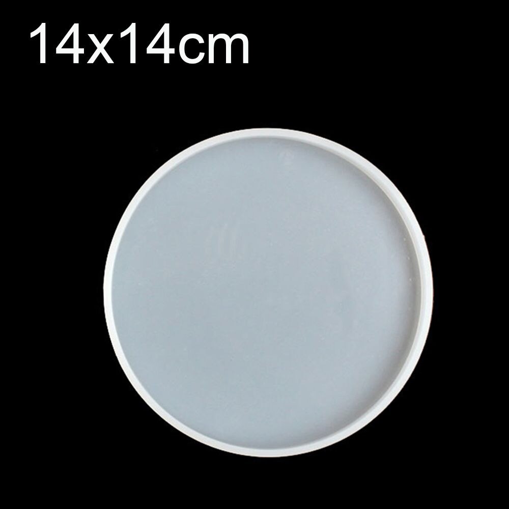 Round Shape Coaster Base Silicone Mold Epoxy Resin Moulds UV DIY Resin Art Craft Home Decoration Handmade Tools: 14x14cm