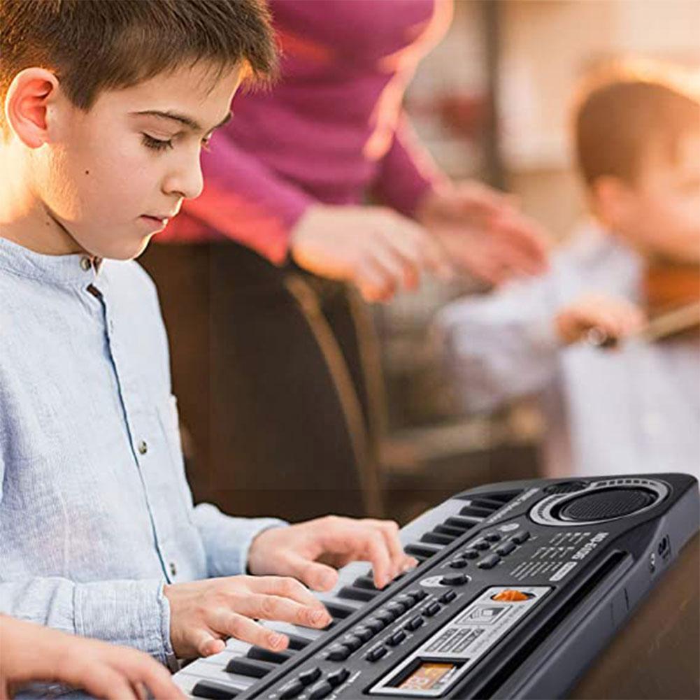 61 tasti organo elettronico USB tastiera digitale pianoforte strumento musicale giocattolo per bambini con microfono Piano elettrico per bambini T0C1