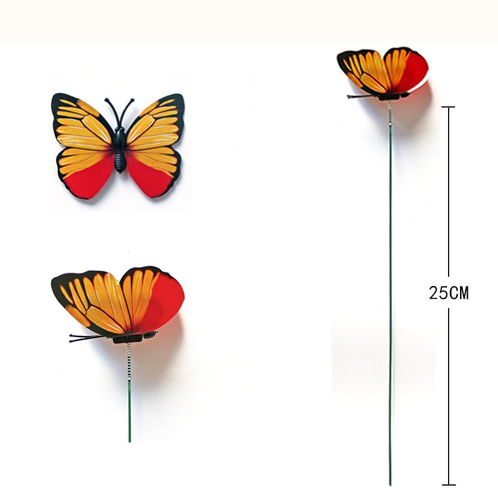 25 stuks/set vlinders plantenstokken kleurrijke vlinders plantenstokken voor buiten bloempotten decoratie