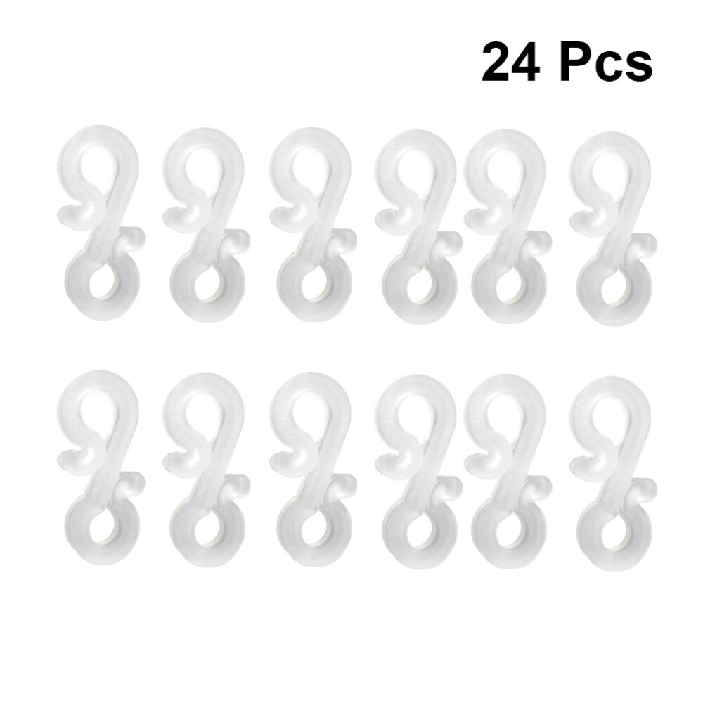 24 Pcs Kerst Hange Plastic Decoratieve Wit S Clips Voor Fairy String Touw