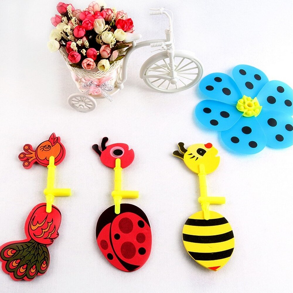1Pc Kleurrijke 3D Leuke Handgemaakte Baby Insect Decoratie Wind Spinner Windmolen Speelgoed Voor Tuin Yard Outdoor Klassieke Speelgoed Kids